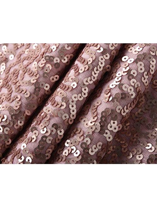 PrettyGuide Women's Sequin Skirt High Waist Sparkle Pencil Skirt Party Cocktail