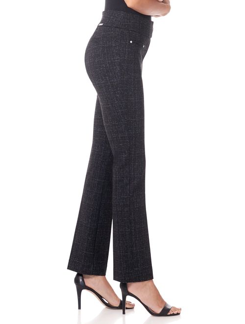 Rekucci Women's Secret Figure Pull-On Knit Straight Pant w/Tummy Control