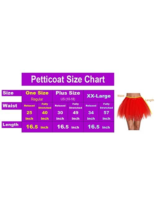 v28 Women's Teen's 1950s Vintage Tutu Tulle Petticoat Ballet Skirt