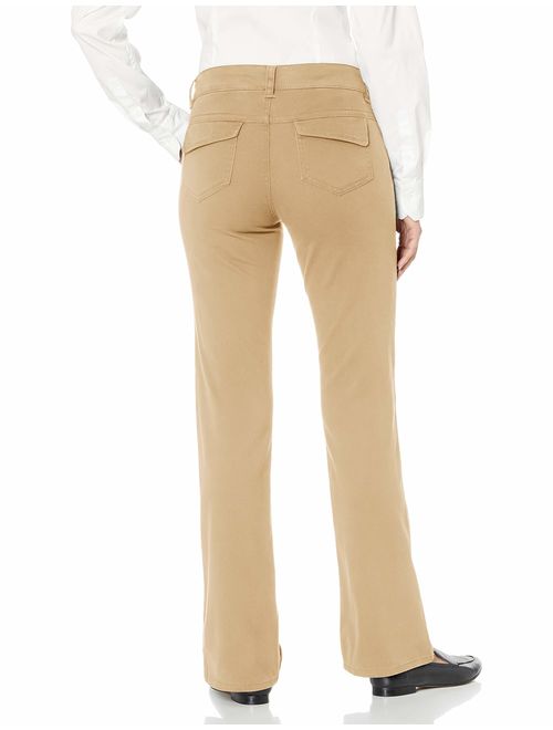 UNIONBAY Women's Heather Slash Pocket Stretch Uniform Bootcut Pant