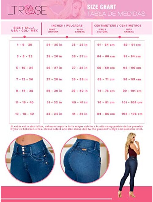 LT.ROSE Womens Butt Lifter Skinny Colombian Jeans Colombianos Levanta Cola Mujer