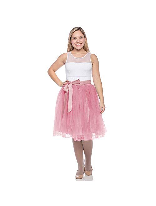 Dancina A Line Tulle Skirt Knee Length Tutu for Girls & Women