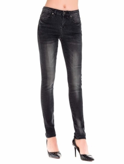 HONTOUTE Women's Classic High Waisted Butt Lift 4-Ways Stretch Modern Skinny Jeans