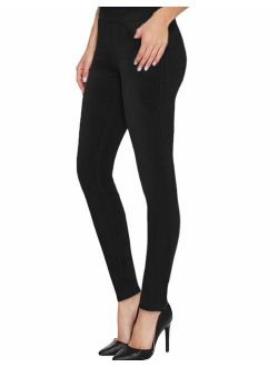 H&C Women Super Stretch Skinny Pull-on Pant with Petite Regular and Long Inseam