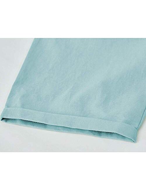 Vcansion Women's Casual Shorts Knee-Length Bermuda Shorts Elastic Waist and Drawstring Closure