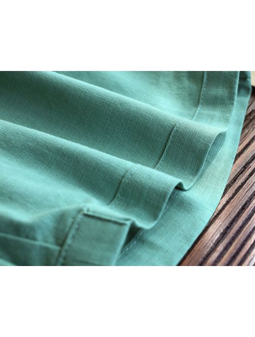 CHARTOU Women's Modest Loose Elastic-Waisted Bermuda Drawstring Casual Shorts