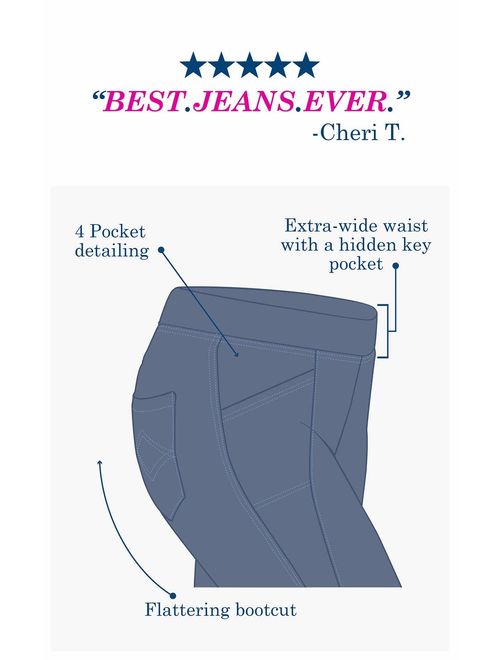 PajamaJeans Womens Stretch Jeans Bootcut - Stretchy Jeans for Women