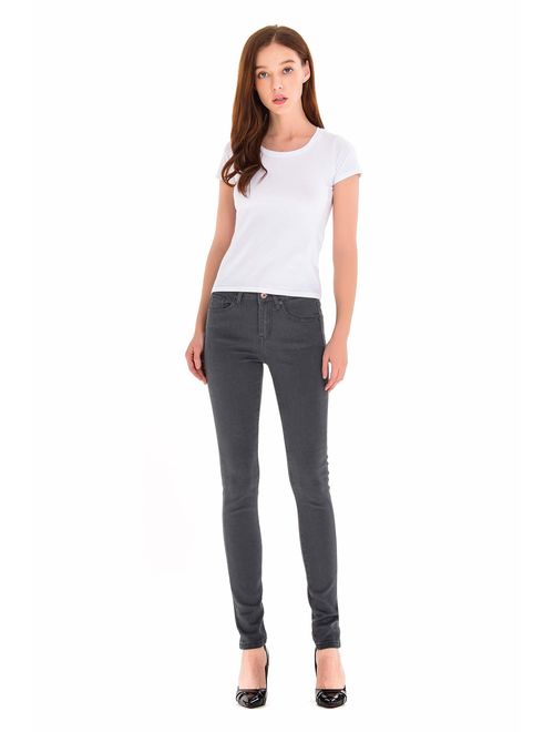 HONTOUTE Butt Lift Skinny Jeans for Women High Waist Casual Solid Stretch Denim Pants