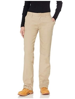 Women's Wrinkle Resistant Flat Front Twill Pant With Stain Release Finish