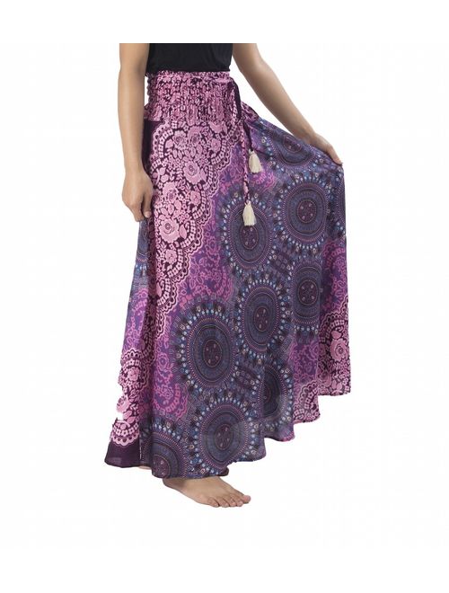 Lannaclothesdesign Women's Long Maxi Skirt Bohemian Gypsy Hippie Style Clothing