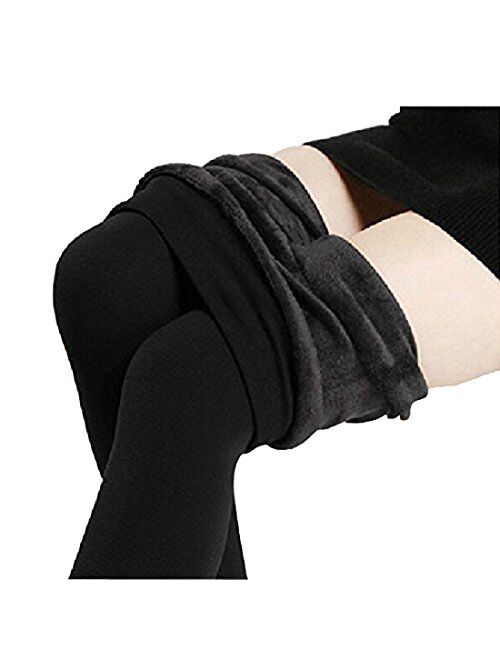 Romastory Winter Warm Women Velvet Elastic Leggings Pants Fleece Lined Thick Tights