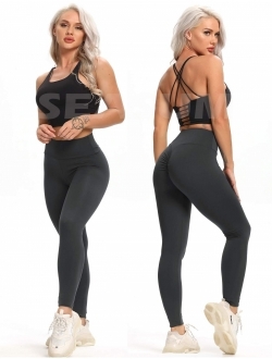 Women Scrunch Butt Yoga Pants High Waist Tummy Control Compression Leggings Workout Sport Fitness Gym Tights