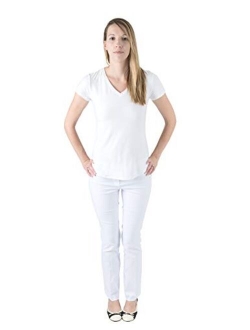 Women's Pants Stretchable Slight Boot Cut Comfort Pants Pull On (Size 4-18)