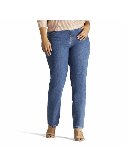 LEE Women's Plus-Size Relaxed Fit All Cotton Straight Leg Jean