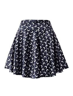 Women's Vintage Velvet Stretchy Mini Flared Skater Skirt