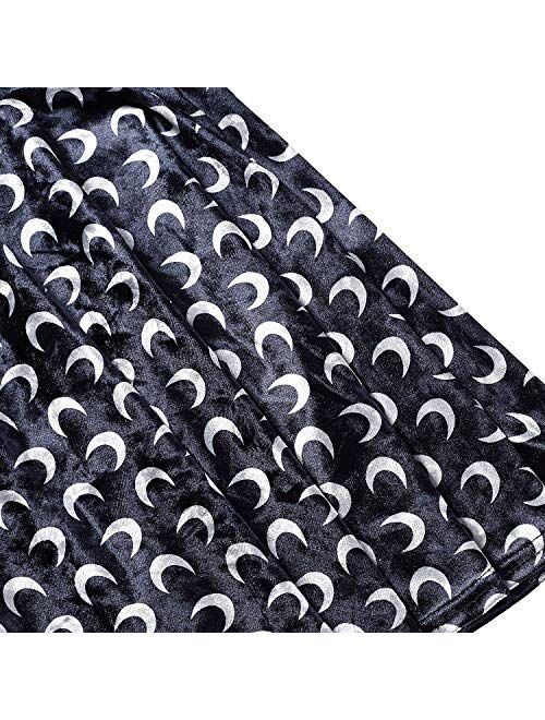 Urban CoCo Women's Vintage Velvet Stretchy Mini Flared Skater Skirt