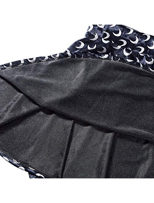 Urban CoCo Women's Vintage Velvet Stretchy Mini Flared Skater Skirt