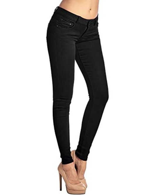 2LUV Women's Trendy Skinny 5 Pocket Stretch Uniform Pants