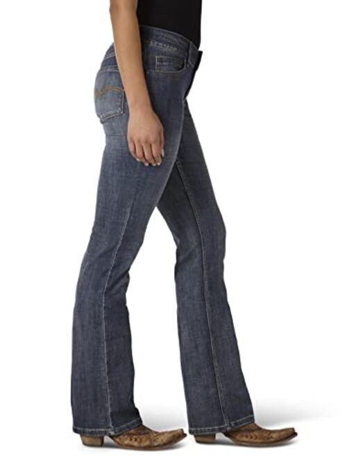 Wrangler Women's Western Mid Rise Stretch Boot Cut Jean