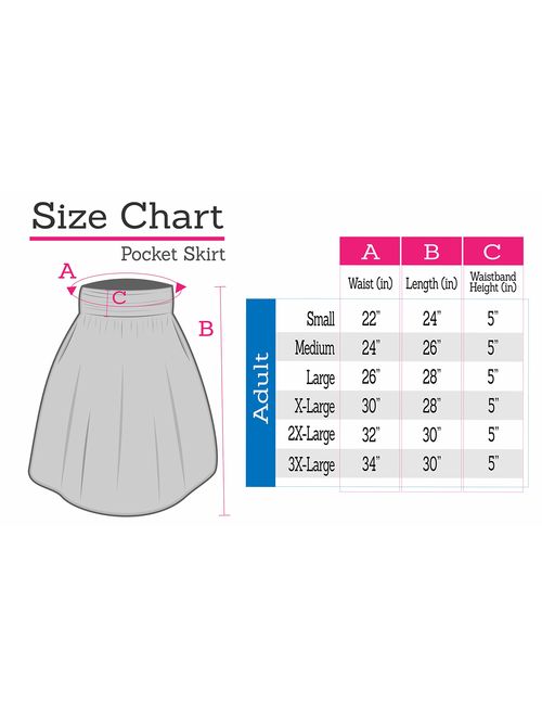 Stretch Is Comfort Women's Pocket Skirt | Flare Mid Length Skirt | Plus