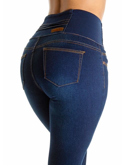 Plus/Junior Size Colombian Design Butt Lifting High Waist Skinny Jeans