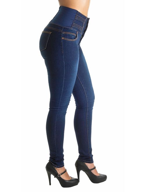 Plus/Junior Size Colombian Design Butt Lifting High Waist Skinny Jeans