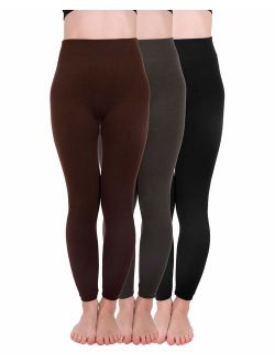 Homma 3 Pack Extra-Thick French Terry Thermal Leggings