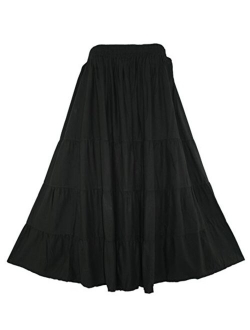 Beautybatik Boho Gypsy Long Maxi Tiered Skirt