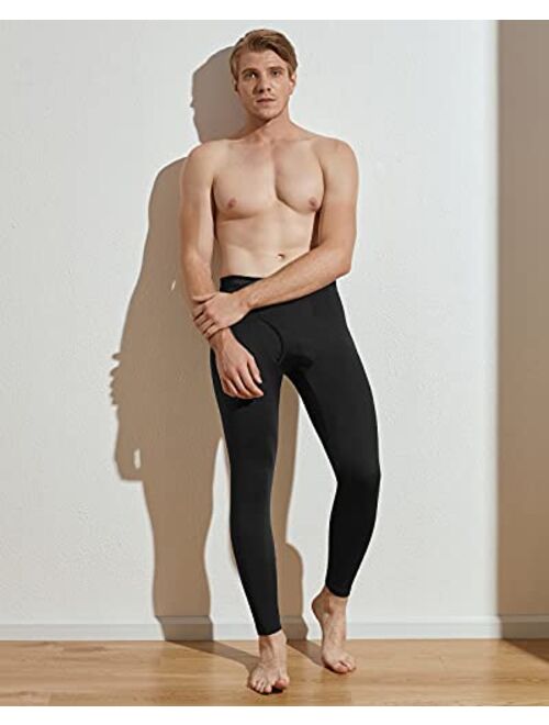 LAPASA Men's Heavyweight Thermal Underwear Pants Fleece Lined Long Johns Leggings Base Layer Bottom M25
