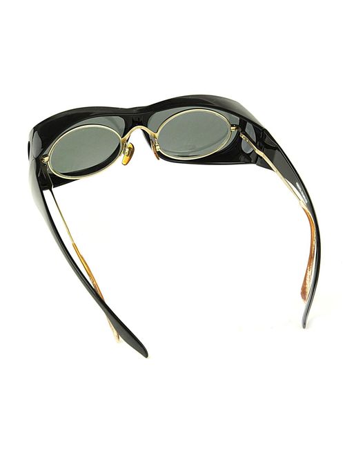 LensCovers Sunglasses Wear Over Prescription Glasses, Size Medium, Polarized