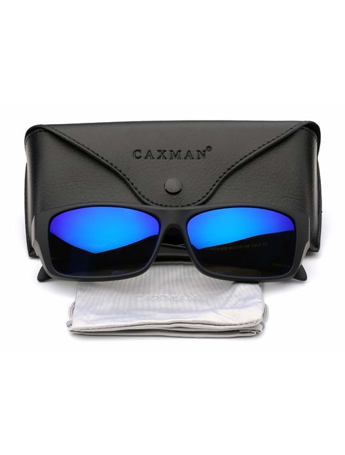 CAXMAN Fit Over Glasses Sunglasses with Polarized Lens for Women Men, Small Size