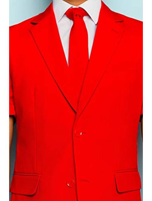 Opposuits Men's Summer Suit in Different Prints - Includes Shorts, Short-Sleeved Jacket & Tie