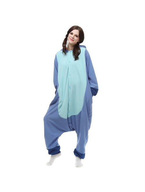 ROYAL WIND Adults Onesie Halloween Costumes Sleeping Wear Pajamas Blue