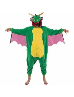 Spooktacular Creations Unisex Adult Pajama Plush Onesie One Piece Dragon Animal Costume
