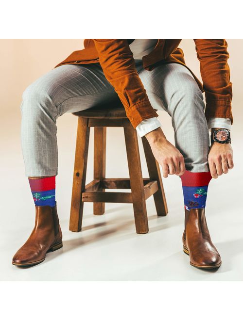 Mens Funny Socks Christmas Socks for Men Women Colorful Fun Novelty Crew Patterned Socks 6 Pairs US 7-13