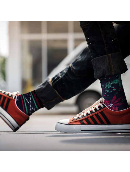 Mens Funny Socks Christmas Socks for Men Women Colorful Fun Novelty Crew Patterned Socks 6 Pairs US 7-13