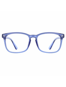 TIJN Blue Light Blocking Glasses Square Nerd Eyeglasses Frame Anti Blue Ray Computer Game Glasses