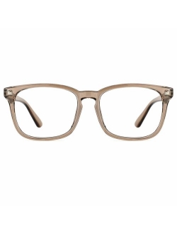 TIJN Blue Light Blocking Glasses Square Nerd Eyeglasses Frame Anti Blue Ray Computer Game Glasses