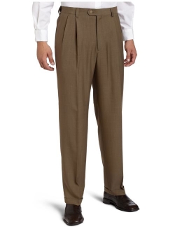 Men's Big and Tall Expandable Waistband ECLO Stria Pleat Front Dress Pant