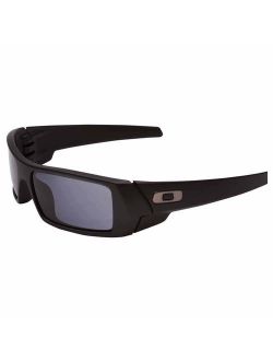 Men's Gascan Rectangular Sunglasses, Matte Black /Grey, 60mm