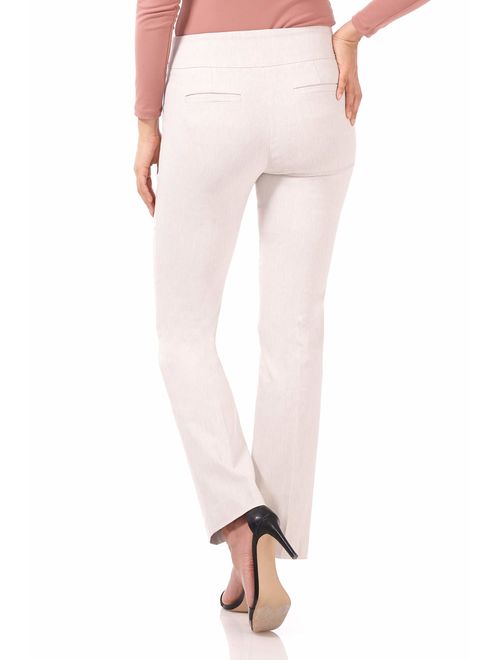 Rekucci Women's Ease Into Comfort Everyday Chic Straight Pant w/Tummy Control