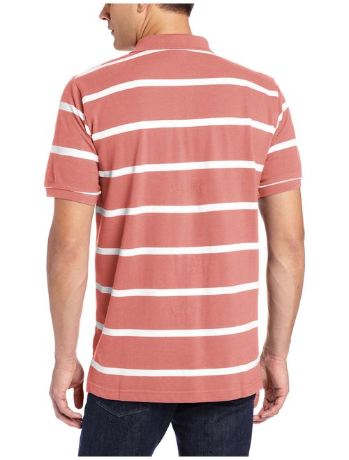 U.S. Polo Assn. Men's Short Sleeve Striped Pique Polo Shirt