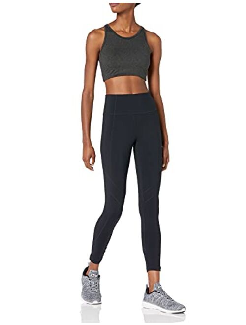 Amazon Brand - Core 10 Women's (XS-3X) Lattice Strappy Back Longline Yoga Sports Bra