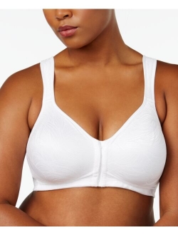 Women's 18 Hour Front Close Wirefree Back Support Posture Corrector Full Coverage Bra #E525