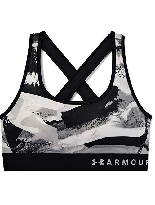 Under Armour Women's Armour Mid Crossback Print Sports Bra
