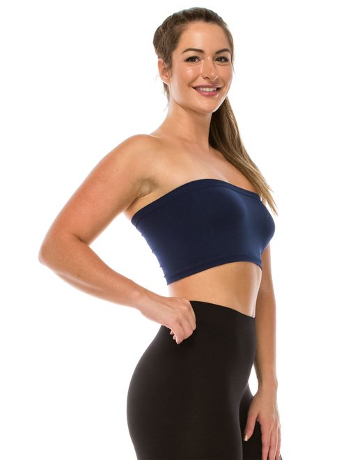 Kurve Seamless Bandeau Tube top - UV Protective Fabric, Rated UPF 50+ (Non-Padded) -Made in USA-