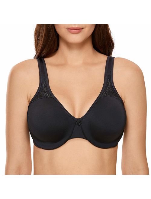 DELIMIRA Women's Smooth Full Figure Large Busts Underwire Seamless Minimizer Bras