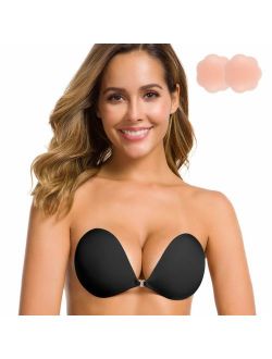WSDLUDDR 2 Pairs Breast Lift Cover Bra 2019 Silicone Pasties Invisible Adhesive Bra Reusable Lifting Bra Cups Nipple Cover for Women 