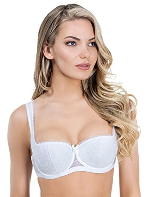 Rosme Womens Balconette Bra With Padded Straps, Collection 
