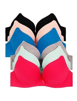 2ND DATE Women's Push up & Double Push up Bras (Packs of 6) - Various Styles
